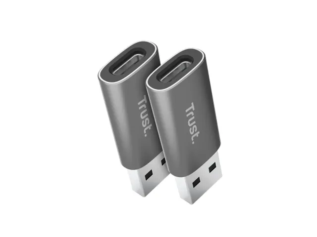 Calyx USB-A-naar-USB-C-adapter 2 Stuks Grijs