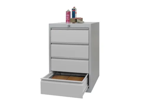 ladekast HxBxD 800x715x600mm 4laden slot RAL7035 front RAL7016