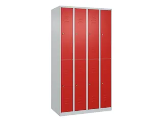 dubbeldekse locker,HxBxD 1850x1000x500mm,4x2vak.,vak B 250mm,cil.-slot - 1