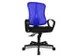 Siège Bureau Pivotant Assise Noir Dossier Maille Bleu