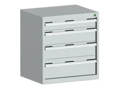 ladekast HxBxD 700x650x650mm 5laden romp RAL7035 front RAL7035