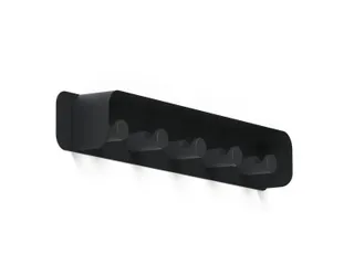 Wandkapstok DURASTORE 5 haken aluminum zwart 50cm - 3