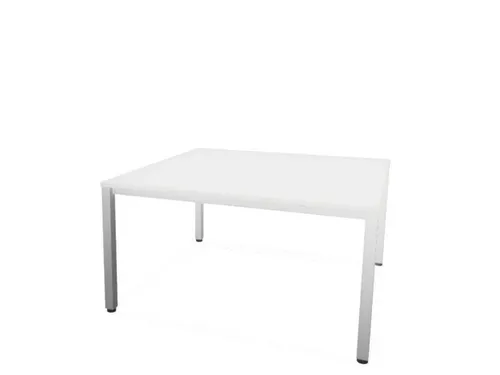 vergadertafel HxBxD 74x140x140cm vierkant Bl-wit 4voeten alu