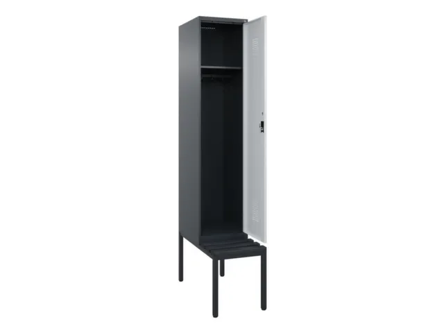 locker met bank,HxBxD 2120x400x815mm,1vak,vak B 400mm,cilinderslot