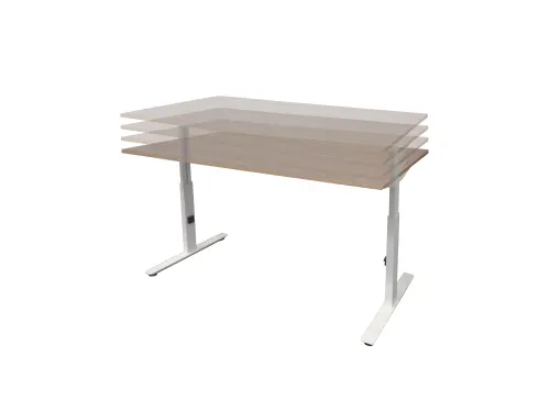 Bureau Linesto Plus Hoogte instelbaar 180x90 houtprint schaduw alu