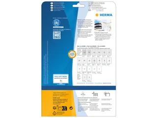 HERMA 10700 Etiketten gerecycled papier A4 25,4x10mm Wit 3780 stuks - 2