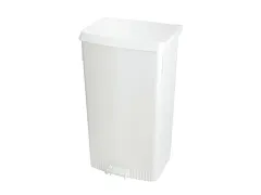 Pedaalemmer met zakhouder Wit 60 liter