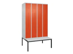 Z-garderobekast,HxBxD 2120x1200x815mm,8vak,vak B 300mm,cil.-slot