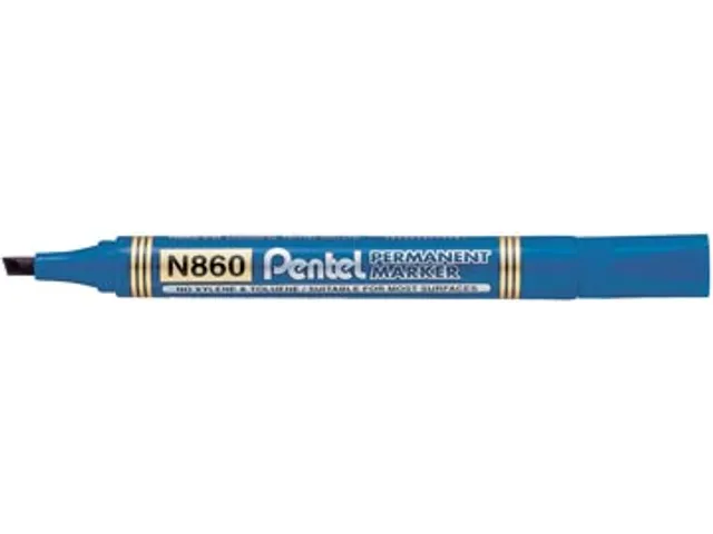 Pentel N860-C Permanent marker Beitelpunt 4,5mm Blauw