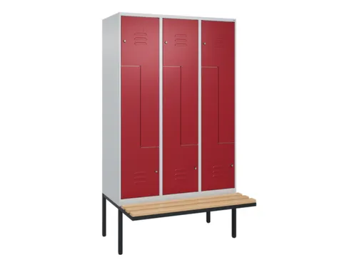 Z-garderobekast,HxBxD 2120x1200x815mm,6vak,vak B 400mm,cil.-slot