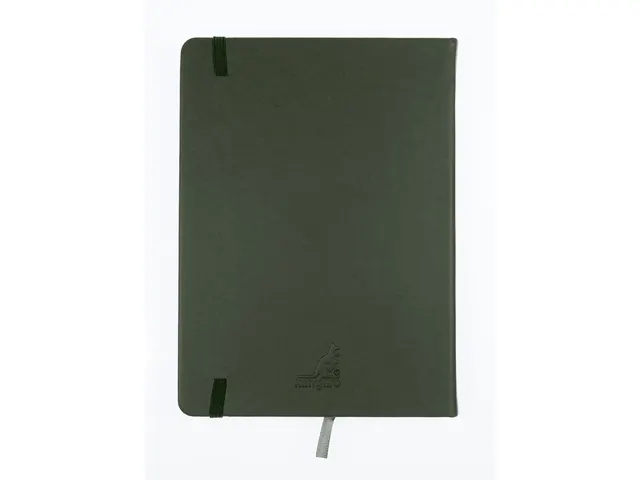 Schetsboek Kangaro A5 forest green PU HC 80 vel 140gr roomwit met elas