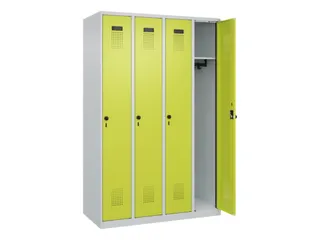 locker,HxBxD 1850x1200x500mm,4vak,vak B 300mm,draaigrendel - 2