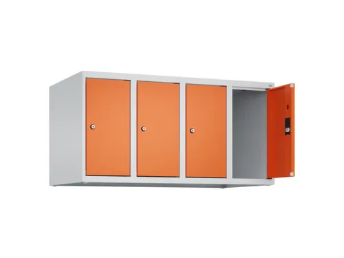 opzetkast,v. locker,4vak.,vak B 250mm,HxBxD 500x1000x500mm,vleugeldeur