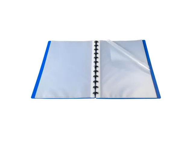 Showalbum PP ring 30 tas A4 blauw
