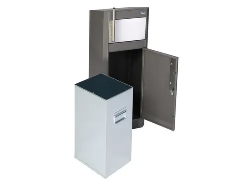 afvalbak,25l,HxBxD 835x315x336mm,brandbeveiligingsklasse A1