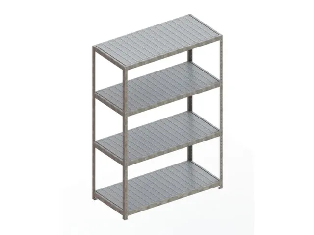 Breedvakstelling 2470x1700x800mm Vaklast 500kg 4 Stalen Legborden