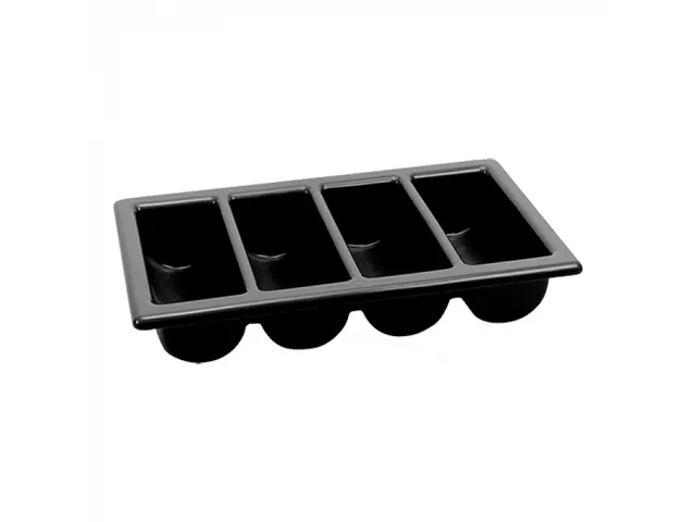 Ramasse couverts Emga 1/1 GN 100mm 4 compartiments noir