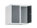 opzetkast,v. locker,2vak.,vak B 250mm,HxBxD 500x500x500mm,vleugeldeur