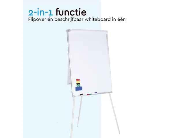 BRASQ Flipover Basic 70x100cm Magnetisch Aluminum met accessoires