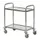 RVS etagewagen,draagverm. 100kg,2etage(s),laadvl. LxB 685x380mm