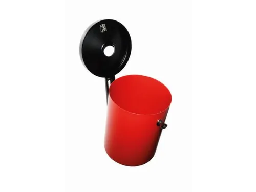wandasbak,HxØ 250x180mm,romp staal,romp rood