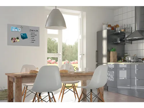 Glasmagneetbord Be!Board composiet grijs 40x60x0.9cm incl. 2 magneten