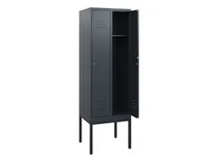 locker,HxBxD 1950x600x500mm,2vak,vak B 300mm,cil.-slot,voetonderstel