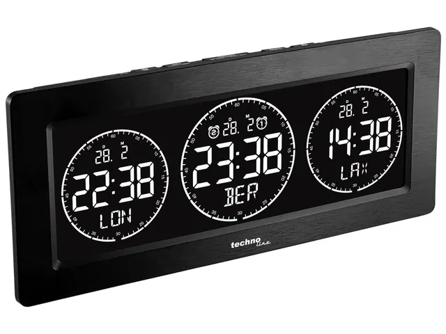 Wereldklok Technoline WT 458 232x99x48mm zwart