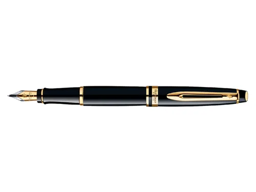 Vulpen Waterman Expert Black lacquer GT Fijn Blauwe inkt