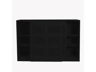 Schuifdeurkast Claudius N 160x120x45cm Zwart Enkelzijdig - 1