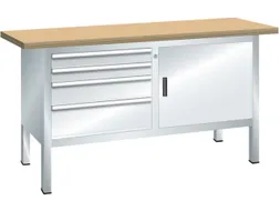werkbank,HxBxD 840x1500x700mm,multiplexblad,draagverm. 1000kg,4voeten