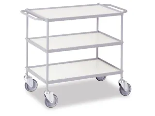 Universele Wagen 150kg 785x500mm 3 Etages Met Beugel Zilvergrijs - 1