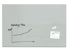 Glasmagneetbord Artverum grijs 100x150x1.8cm incl.2 magneten