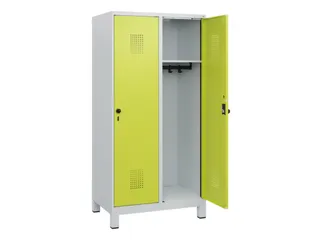 schoollocker,HxBxD 1630x800x500mm,2vak,vak B 400mm,draaigrendel,voeten - 1