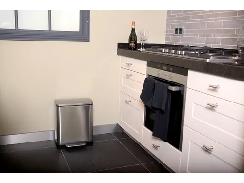 Afvalbak Pedaalemmer Rechthoekig 50 Liter Mat Rvs