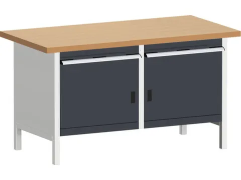 werkbank met opbergruimte,HxBxD 840x1500x750mm,beukenblad