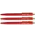 Balpen Quantore drukknop met metalen clip rood medium