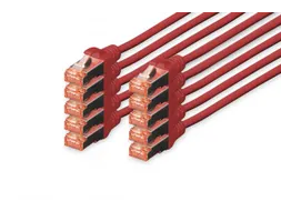 CAT 6 S-FTP patchkabel Cu LSZH AWG 27/7 Lengte 2m 10 stuks Rood