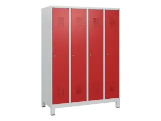schoollocker,HxBxD 1630x1200x500mm,4vak,vak B 300mm,cil.-slot,voeten - 2