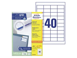 Etiket Avery Zweckform 3657-200 48.5x25.4mm wit 8000stuks - 1