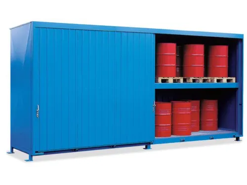 Stellingcontainer Gevaarlijke Stoffen Max. 40X200L Vaten staand