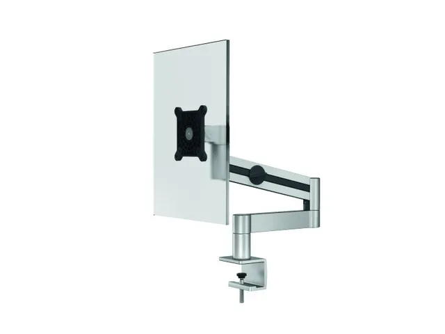 Support double pour écran et tablette fixation passe-câble