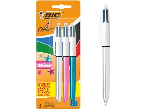 Colours Shine 4-kleurenbalpen medium 3 stuks