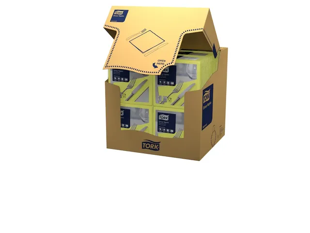 Dinnerservet Advanced 2-laags limoen 39x39cm ¼-vouw 12x150st 1800st