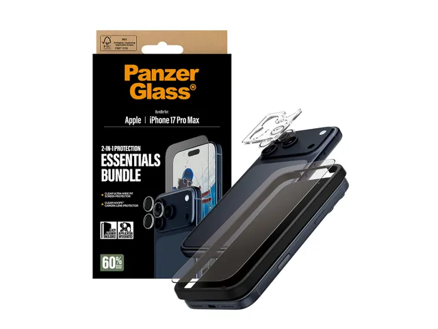 PanzerGlass 2-in-1 Essentials Bundle iPhone 17 Pro Max, Apple, Appl