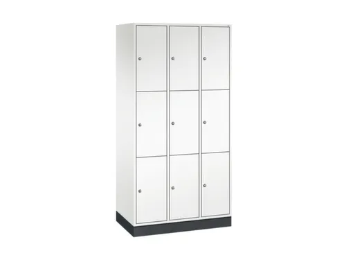 lockerkast,HxBxD 1950x920x500mm,3x3vakken,cil.-slot,sokkel