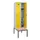 locker met bank,HxBxD 2120x600x815mm,2vak,vak B 300mm,draaigrendel