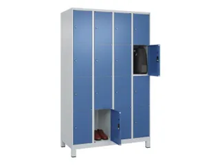 lockerkast,HxBxD 1950x1200x500mm,4x4vakken,vak B 300mm,cil.-slot - 1
