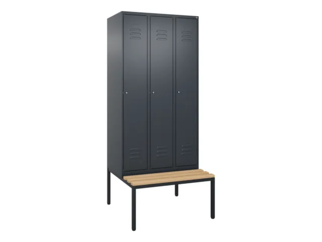Armoire vestiaire avec banc HxlxP 2120x900x815mm 3compart.