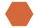 Panneau affichage Héxagone Orange Ø 60cm